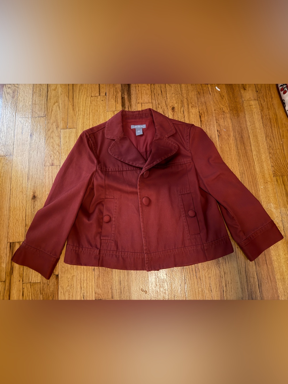 Vintage 90’s Ann Taylor Brick Red Cropped Jacket